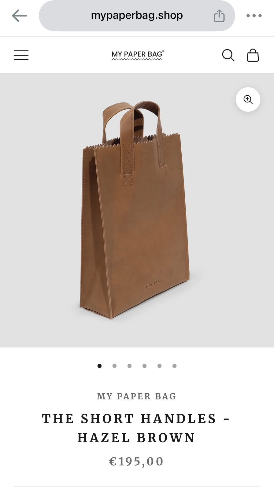 MY PAPER BAG (maar dan van echt leer!) nieuw 195,- nu 75,-, Ophalen of Verzenden, Zo goed als nieuw
