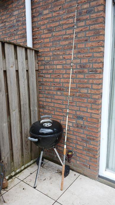 Zware werphengel met Noris Shakespeare molen, Ophalen of Verzenden, Gebruikt, Werphengel