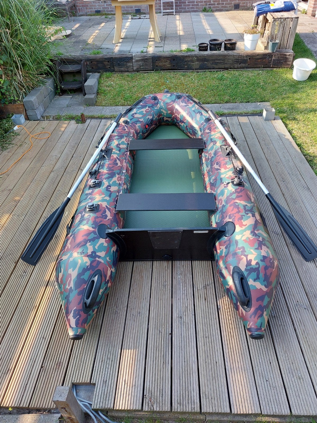supermooie karper/visbootboot weinig gebruikt, Watersport en Boten, Ophalen, Opblaasbaar, Drie personen of meer, Overige typen