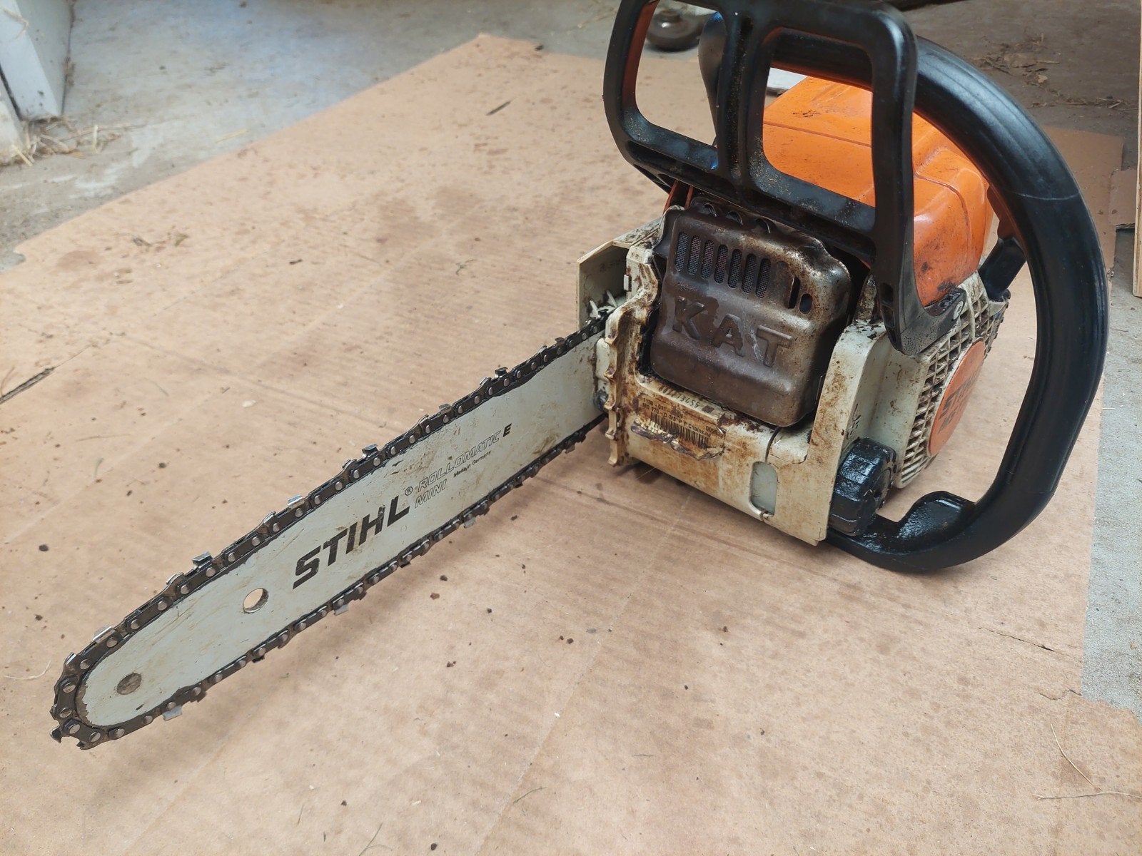 Stihl MS 170 Kettingzaag - Werkt, maar lekt olie, Ophalen, Gebruikt, Stihl