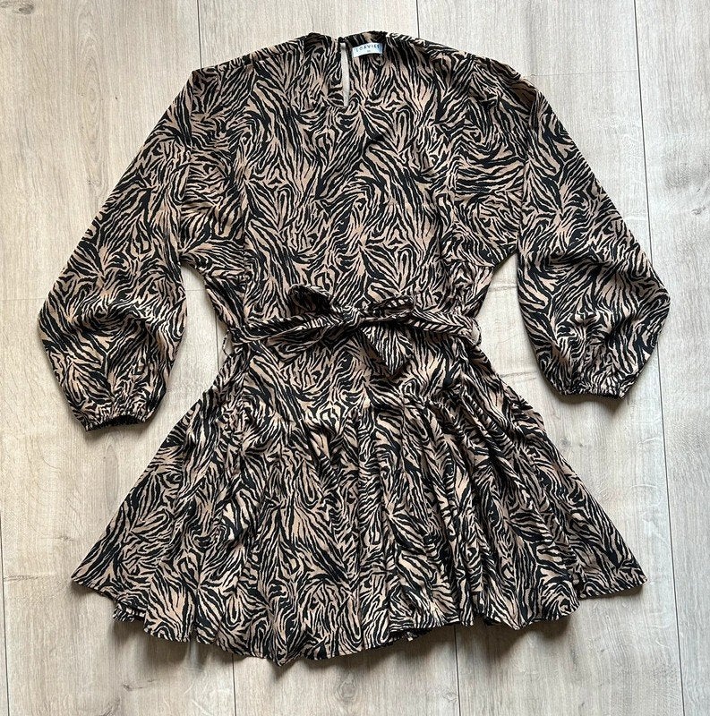 Loavies zebra print zomerjurk - maat XS nieuwstaat, Zwart, Nieuw, Ophalen of Verzenden, Loavies