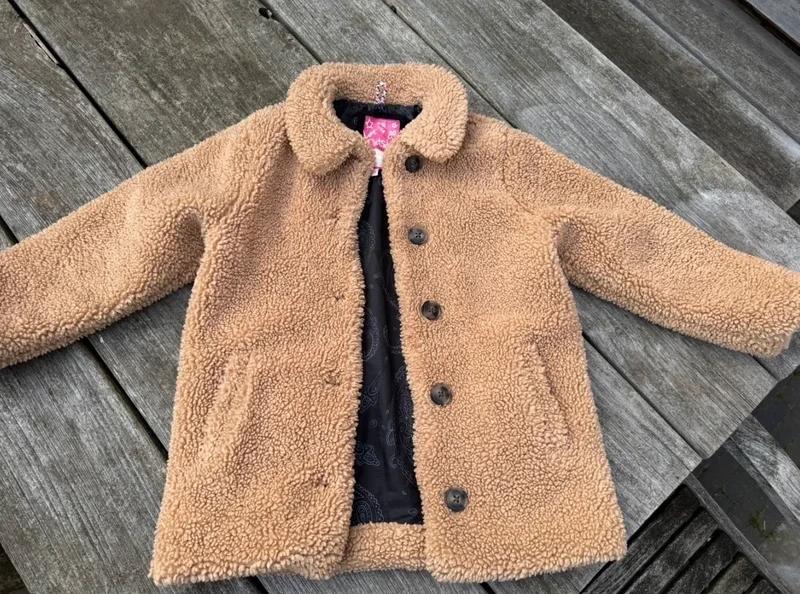 Superleuke teddy (tussen)jas meisje maat 122/128, Kinderen en Baby's, Kinderkleding | Maat 122, Ophalen of Verzenden, Zo goed als nieuw