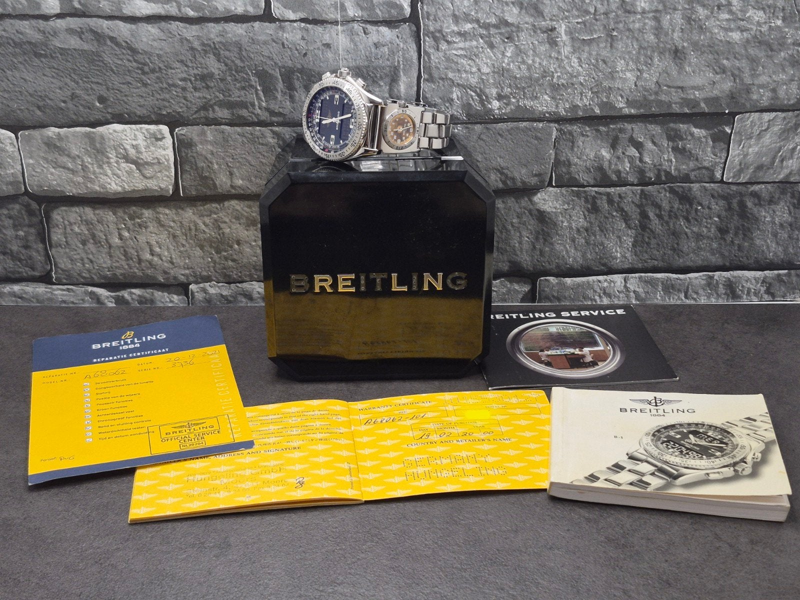 Breitling B-1 Professional met extra UTC module uit 2000, Staal, Zwitserland, Staal, Breitling
