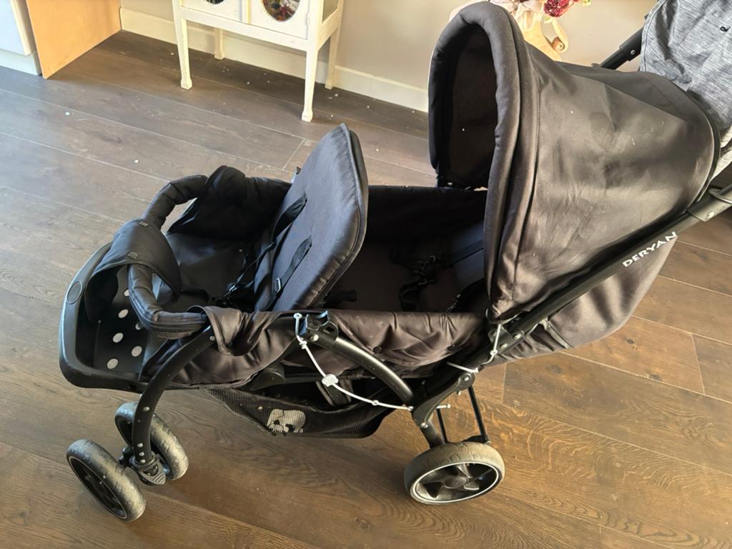 Dubbele  duo kinderwagen, Ophalen, Gebruikt, Overige merken