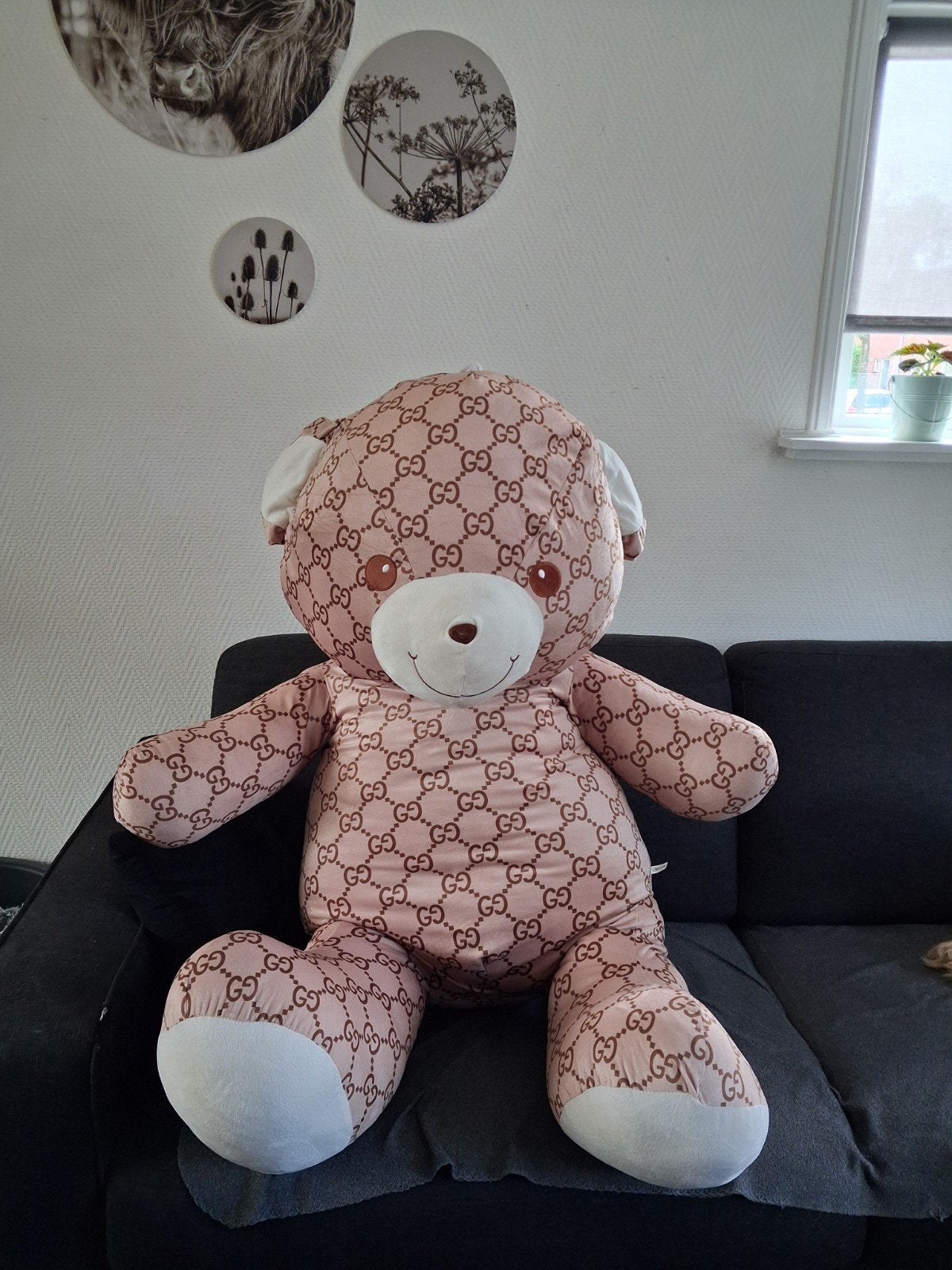 Hele Grote Gucci   Beer TEAB !!, Verzamelen, Beren en Cherished Teddies, Ophalen, Zo goed als nieuw, Stoffen beer, Overige merken