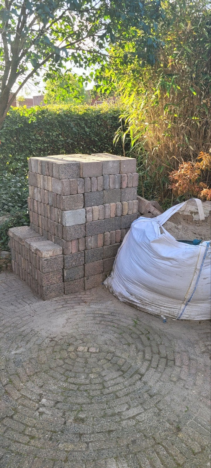 Gebruikte klinkers voor tuin of oprit, Ophalen, Gebruikt, Klinkers, 10 m² of meer