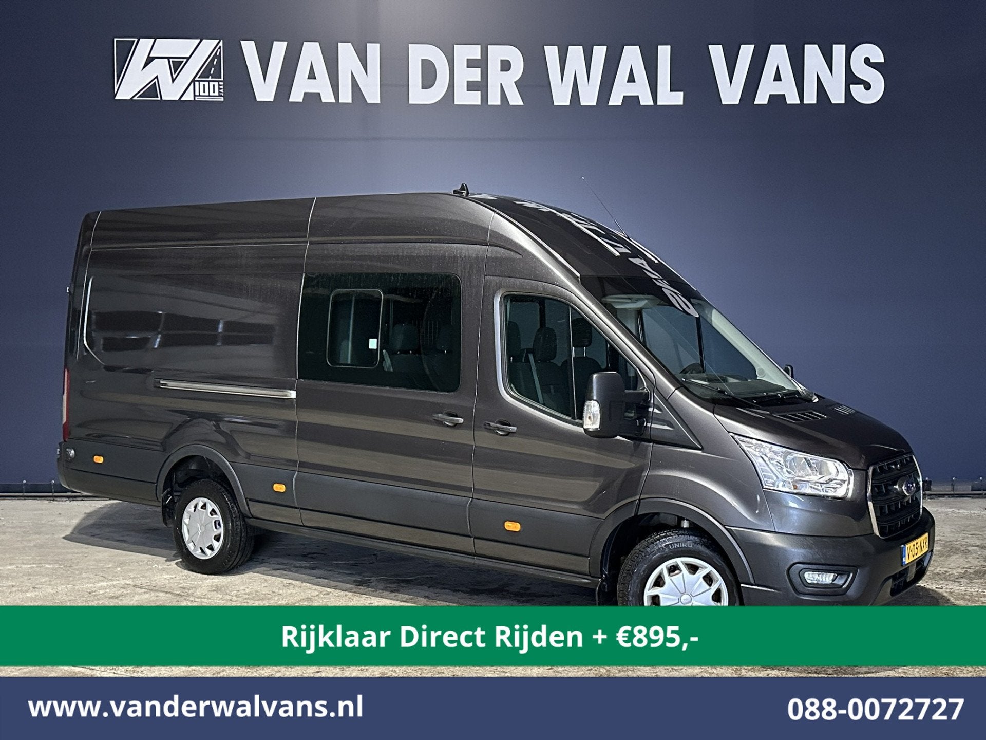 Ford Transit 2.0 TDCI 185pk L4H3 Dubbele Cabine Euro6 *Rijkl, 4 cilinders, Startonderbreker, 2800 kg, 14 km/l