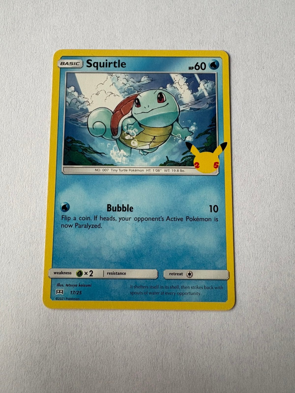 Pokémon kaart Basic Squirtle, Ophalen of Verzenden, Nieuw