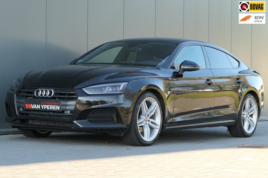 Audi A5 Sportback 2.0 TFSI S-Line Memory Navigatie Virtual, Auto's, Audi, Gebruikt, Zwart, 1984 cc, Blauw