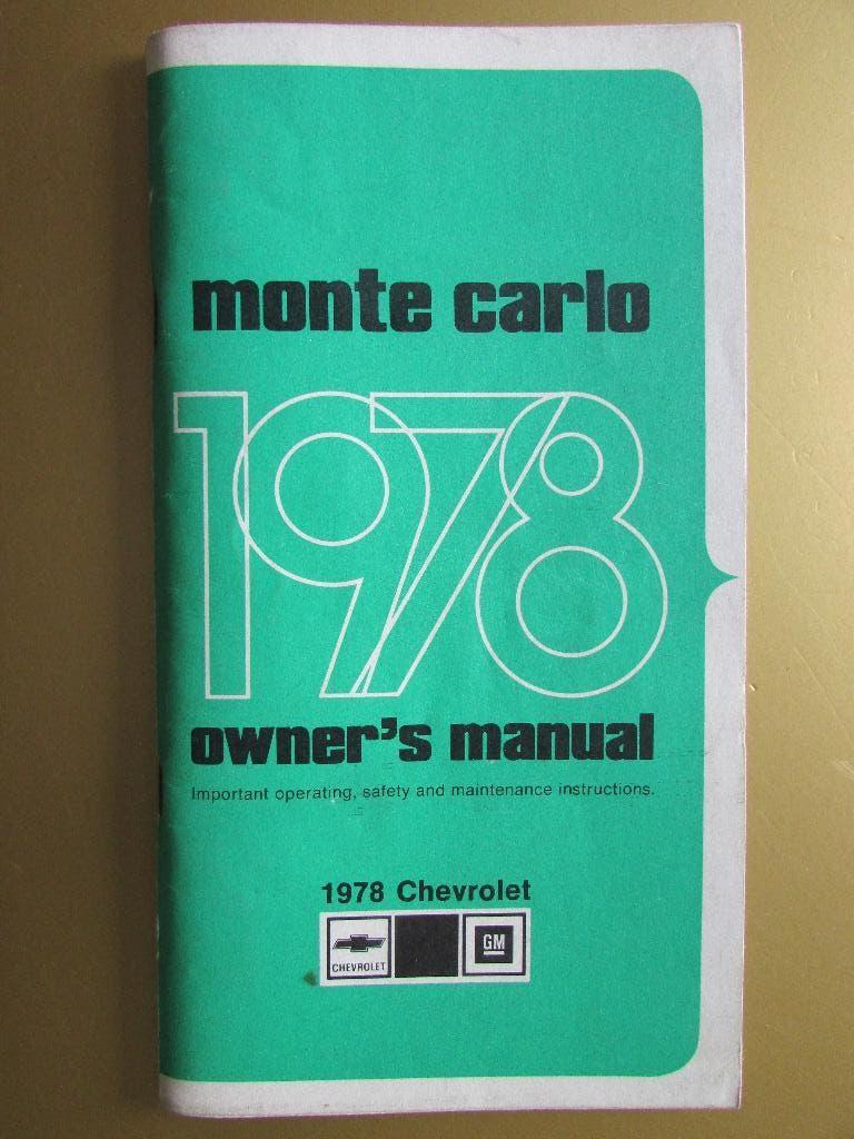 1978 Chevrolet Monte Carlo owner's manual, Engels, Ophalen of Verzenden