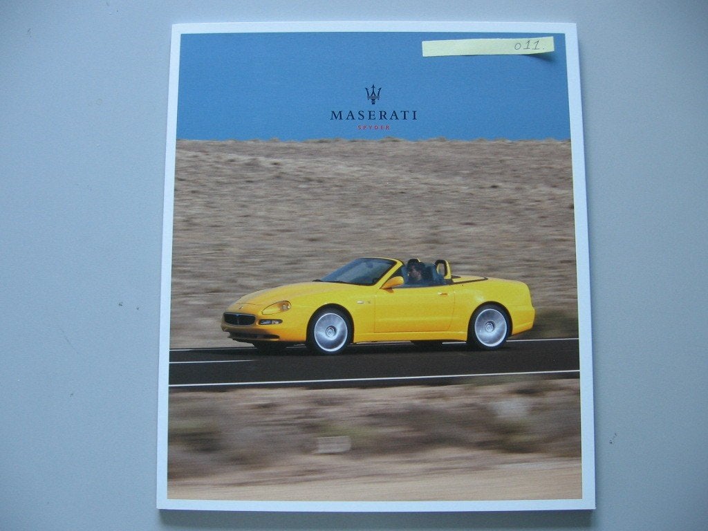 MAS 011 MASERATI SPYDER,  folder, Boeken, Auto's | Folders en Tijdschriften, Ophalen of Verzenden, Zo goed als nieuw, Overige merken
