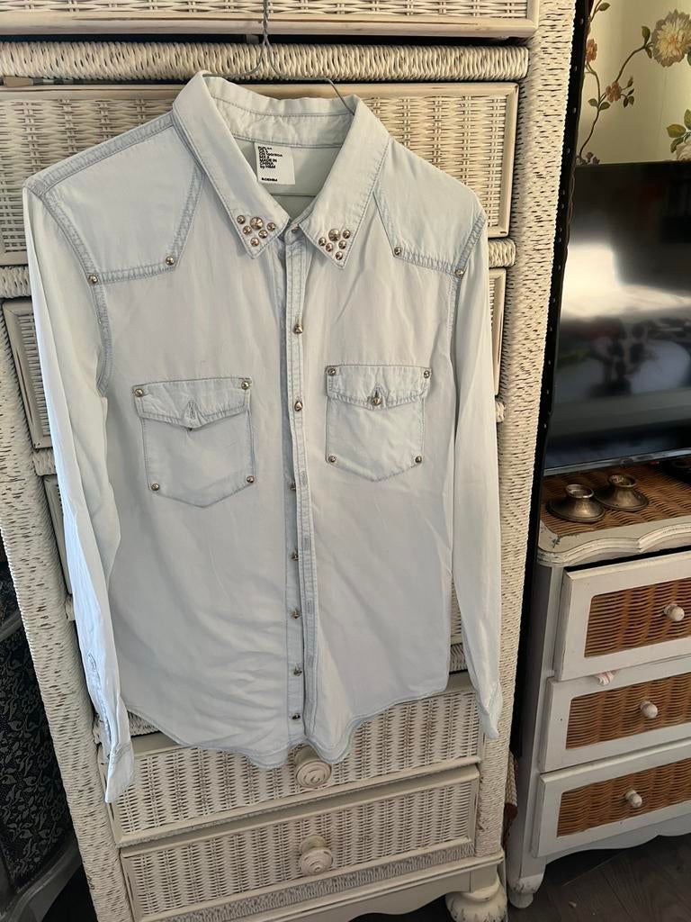 Leuke dames jeans blouse maat. 34 /36, Ophalen of Verzenden, Zo goed als nieuw, Maat 34 (XS) of kleiner, Blauw