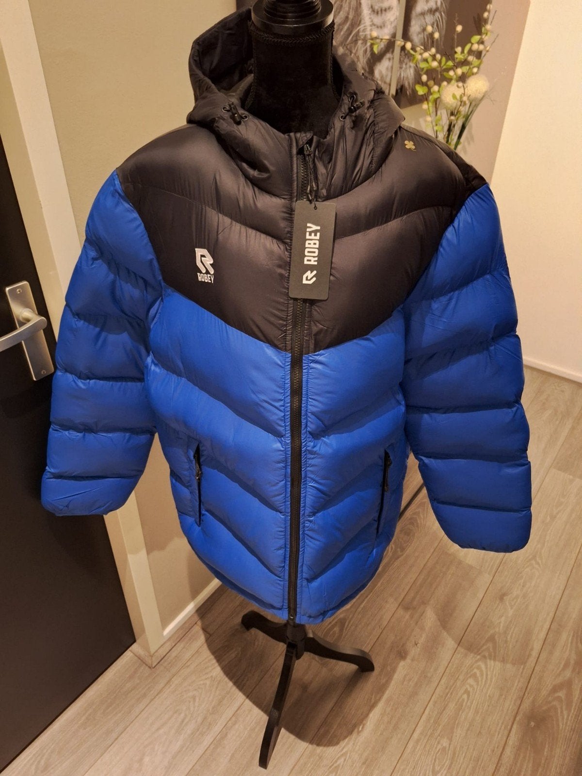 Robey Puur Voetbal winterjas - Blauw/Zwart - Maat 2XL, Blauw, Robey, Nieuw, Overige maten