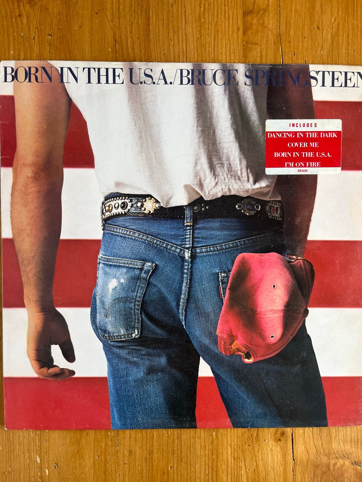 Bruce Springsteen - Born In The U.S.A. LP met sticker, Cd's en Dvd's, Ophalen of Verzenden, Gebruikt, Poprock, LP
