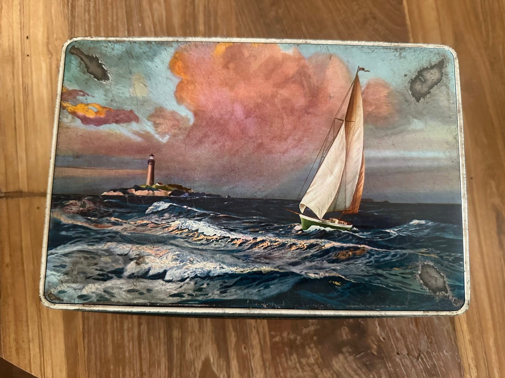 Vintage Van Melle blik – zeilboot, Ophalen of Verzenden, Zo goed als nieuw, Overige