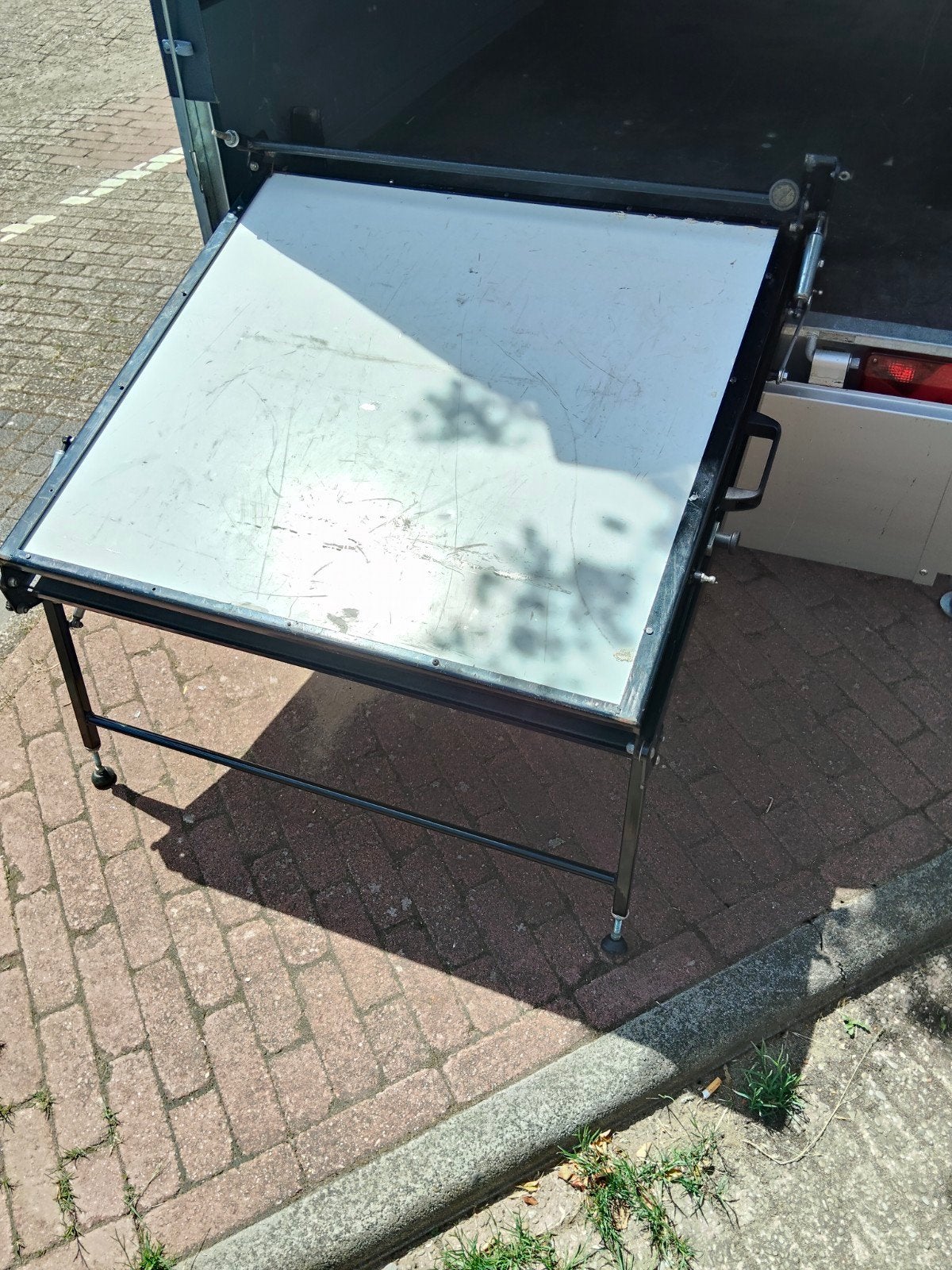 Opvouwbare oprijplaat rolstoel/scootmobiel, Ophalen, Gebruikt