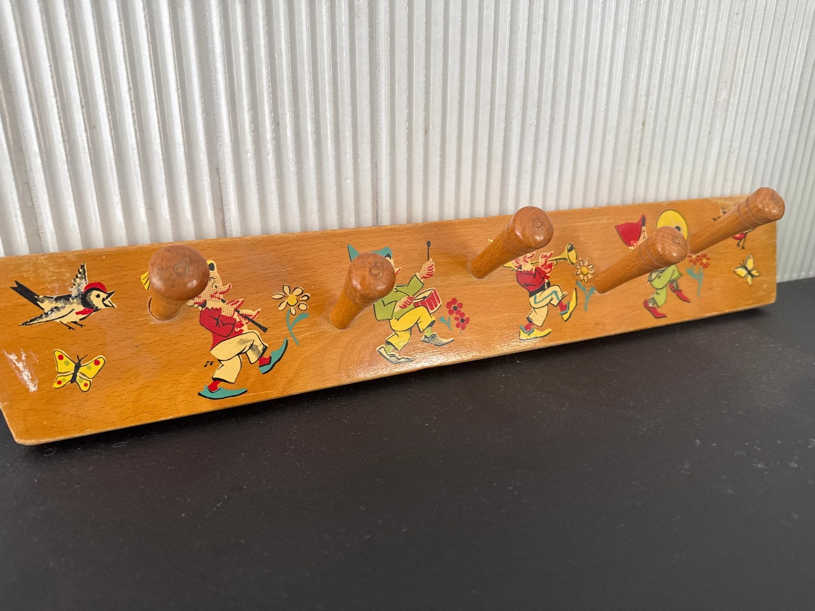 Prachtige Vintage Houten Kinderkapstok / Jaren 60/70, Gebruikt, Ophalen of Verzenden, Minder dan 100 cm, Kinderkapstok
