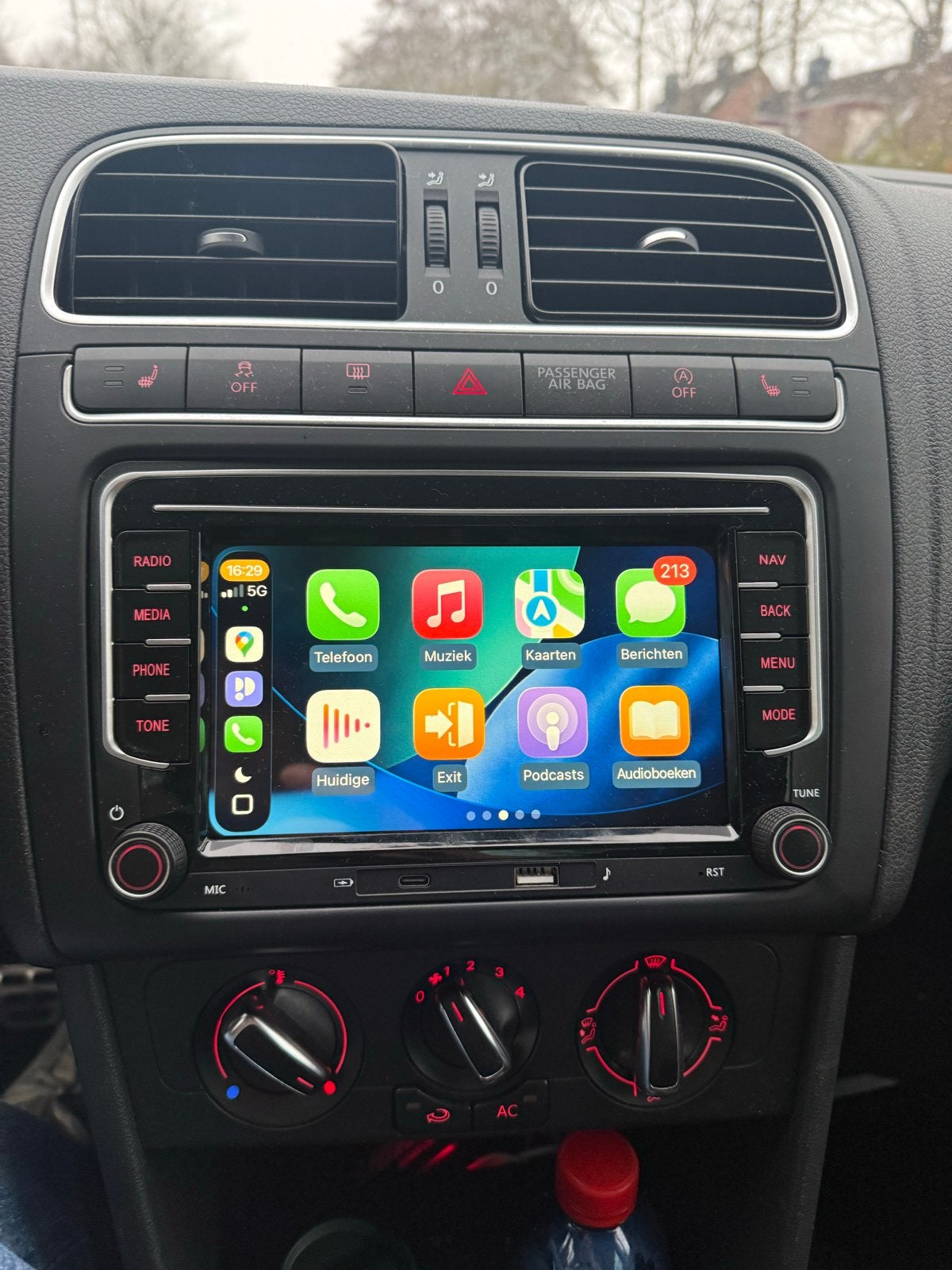 VW Polo Golf CarPlay Apple Android Auto Scherm Inbouw, Ophalen of Verzenden, Nieuw