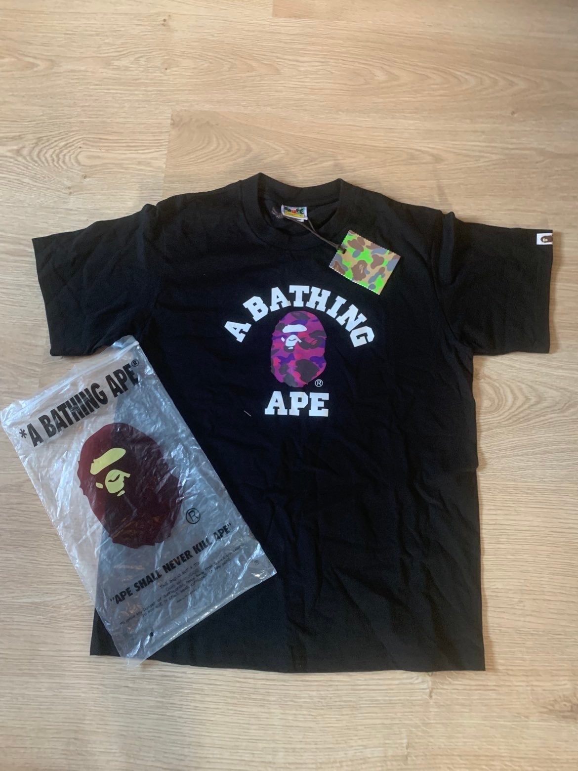 BAPE t-shirt zwart, Kleding | Heren, Ophalen of Verzenden, Nieuw, Maat 48/50 (M), Zwart