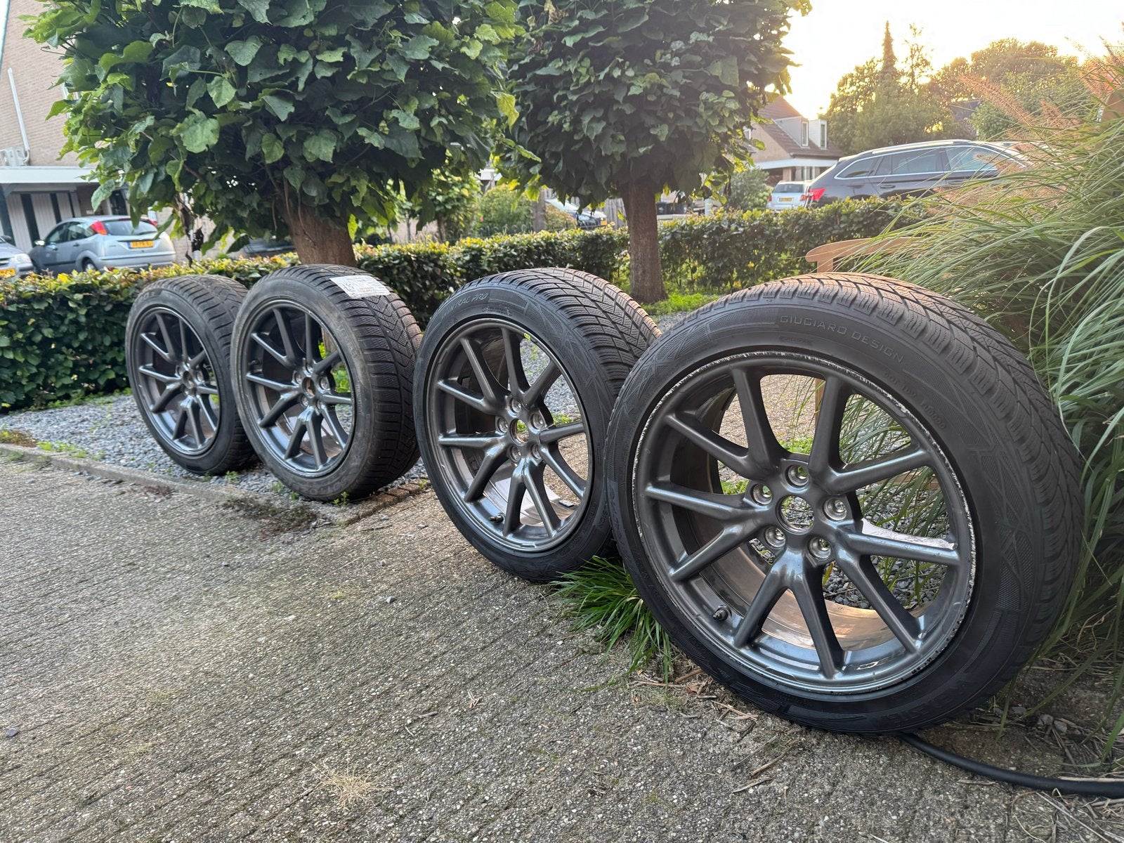 Originele Tesla Model 3 Winterset - Banden en Velgen, 18 inch, Gebruikt, Banden en Velgen, Personenwagen