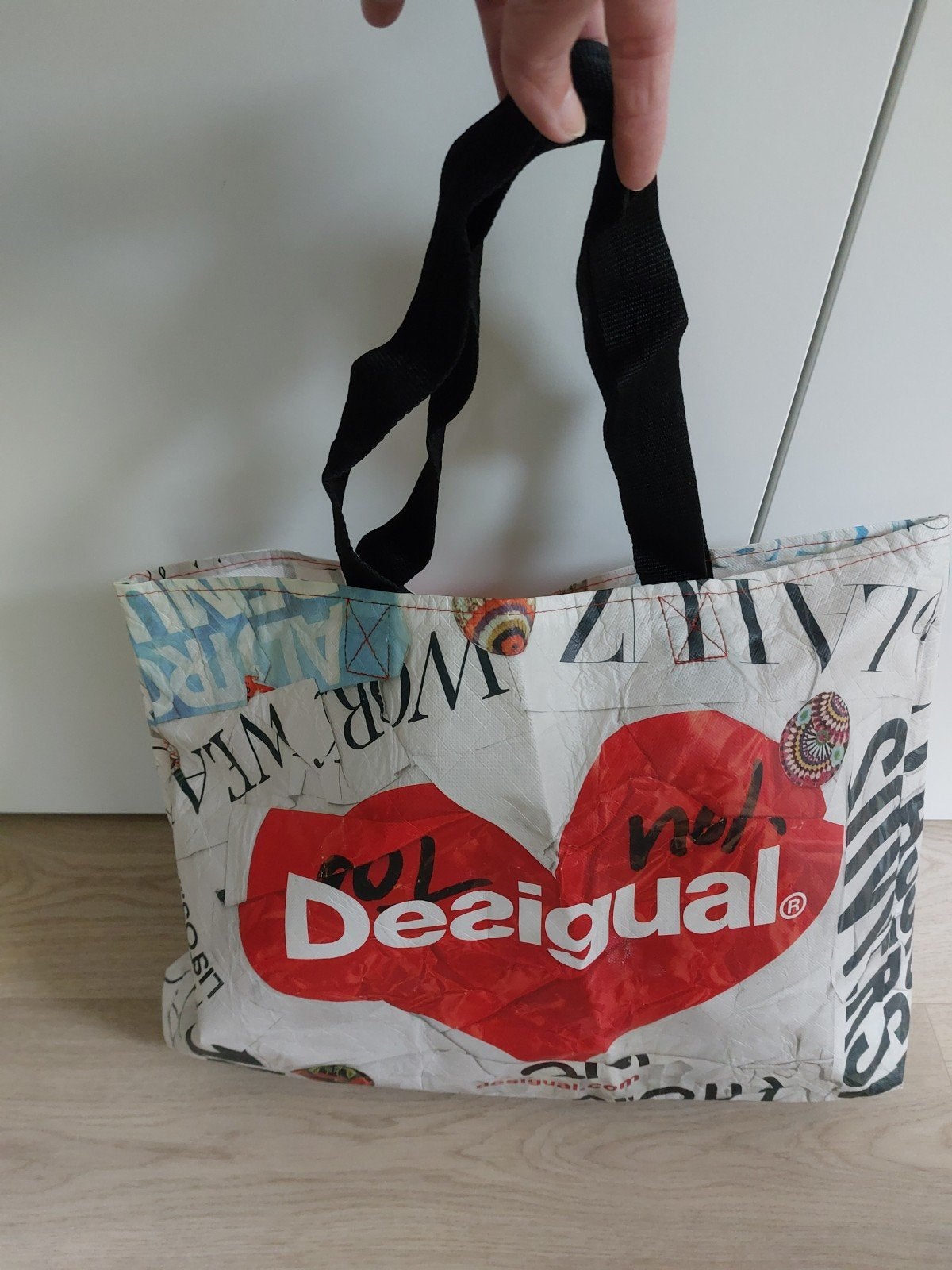️ Collecters item ! Desigual Shopper Tas - Wit met Rood, Ophalen of Verzenden, Gebruikt, Overige kleuren, Shopper