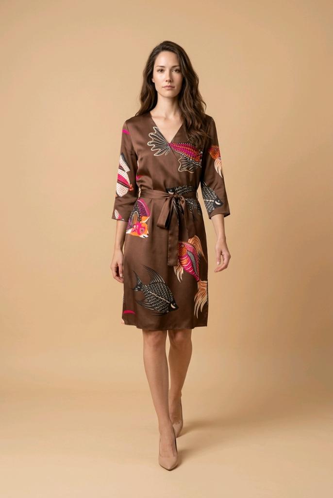 Nieuwe jurk van Herzen's angelegenheit, Kleding | Dames, Bruin, Nieuw, Ophalen of Verzenden, Knielengte