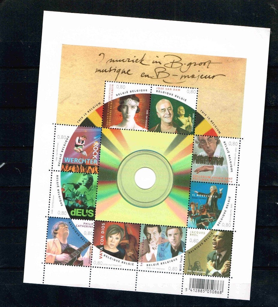 Belgie Blok muziek /9bb, Ophalen of Verzenden, Postfris