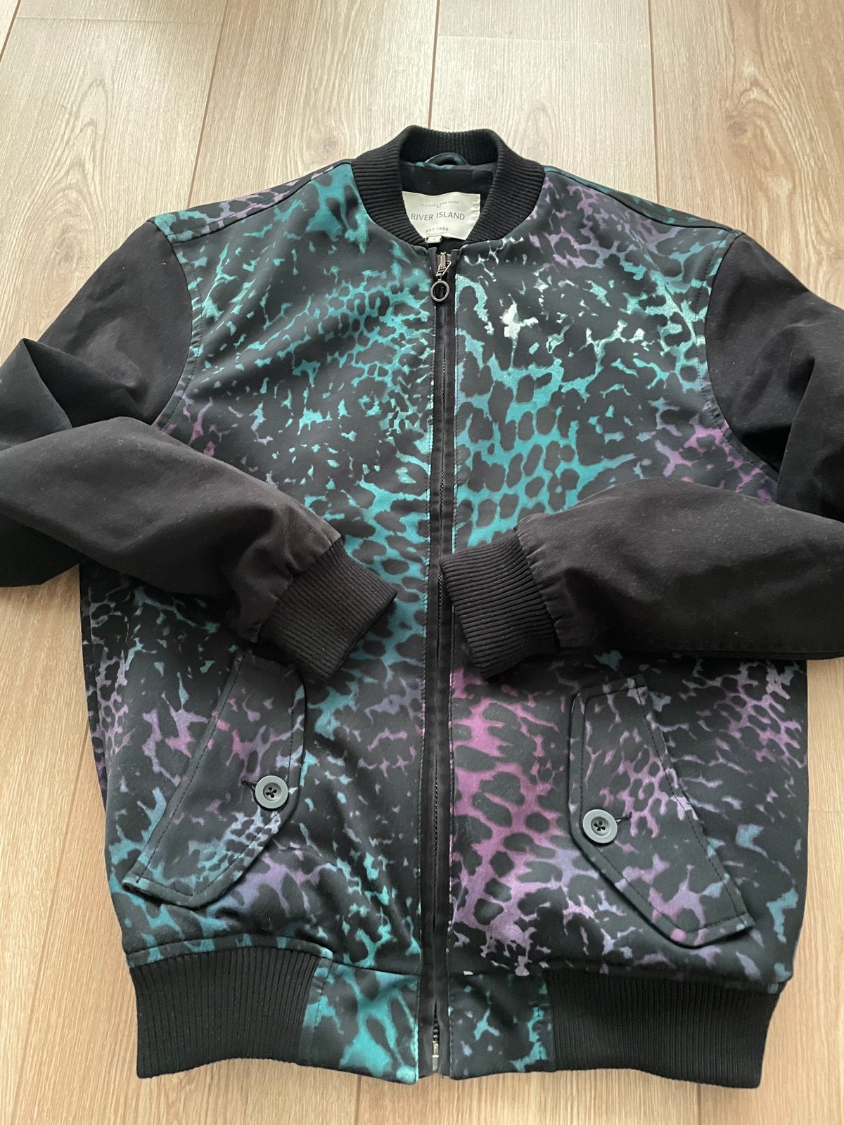 River Island varcity/bomber jack maat S, Ophalen of Verzenden, Gedragen, Maat 46 (S) of kleiner, Paars