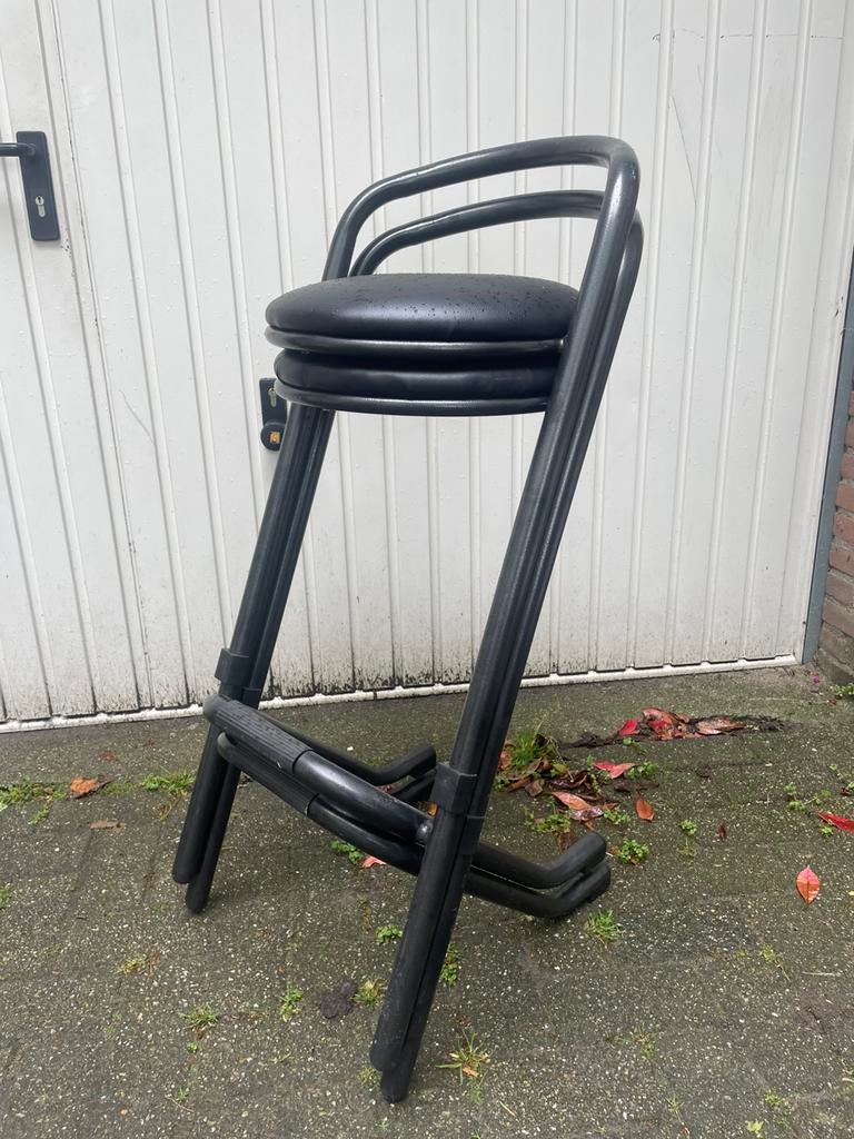 10 stuks professionele Stapelbare barkrukken, Huis en Inrichting, Barkrukken, Ophalen, 5 krukken of meer, Met voetsteun, 60 tot 90 cm