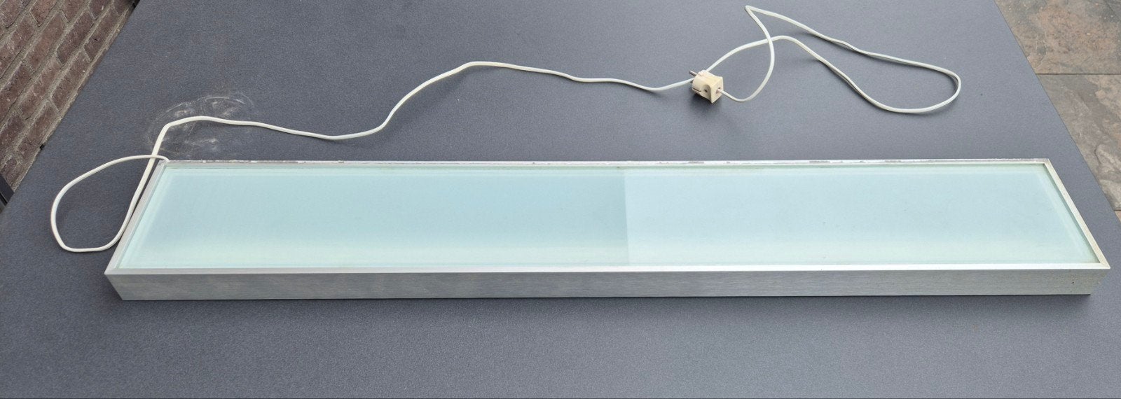 TL Balk Wandplank Melkglas 120x20x5cm, Ophalen, Wit, Gebruikt, G13 (TL)