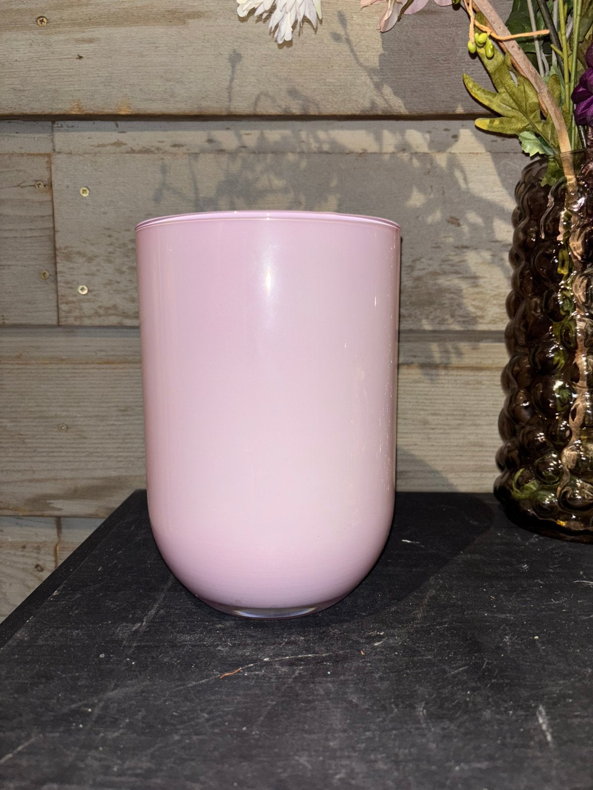 Roze bloempot / vaas, Gebruikt, Rond, Binnen, Ophalen of Verzenden