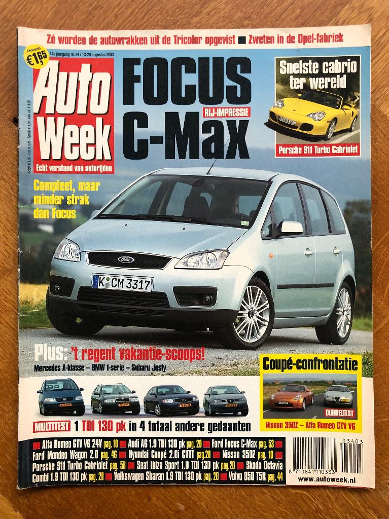 Autoweek nr. 34 2003 *, Boeken, Auto's | Folders en Tijdschriften, Nieuw, Algemeen, Verzenden