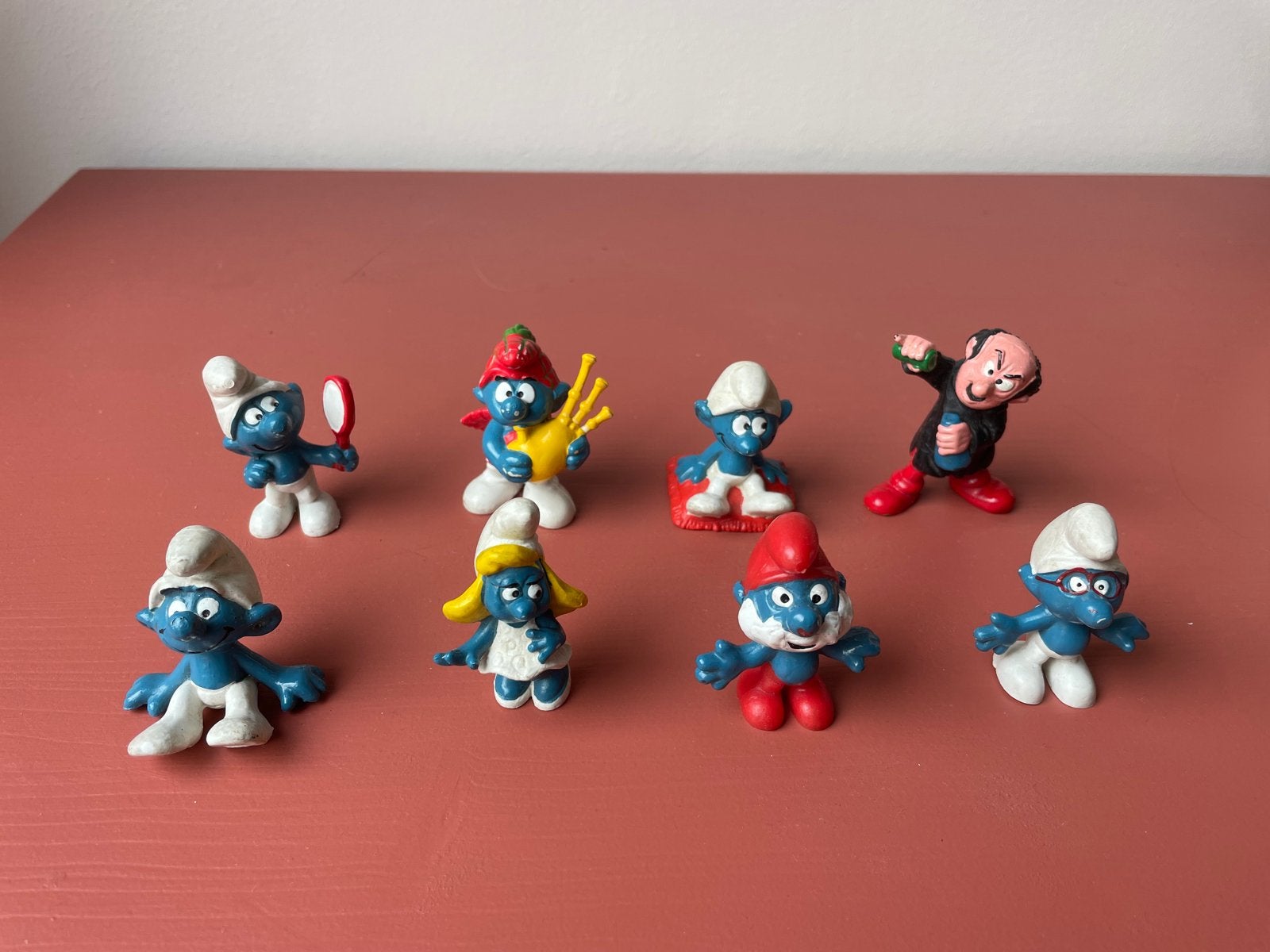 Schleich Smurfen Collectie - 8 Verschillende Smurfen, Ophalen of Verzenden, Gebruikt, Verschillende Smurfen, Poppetje, Figuurtje of Knuffel