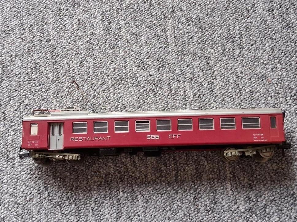 Restauratie rijtuig SBB Fleischmann HO, Gebruikt, Gelijkstroom, Fleischmann, Wagon