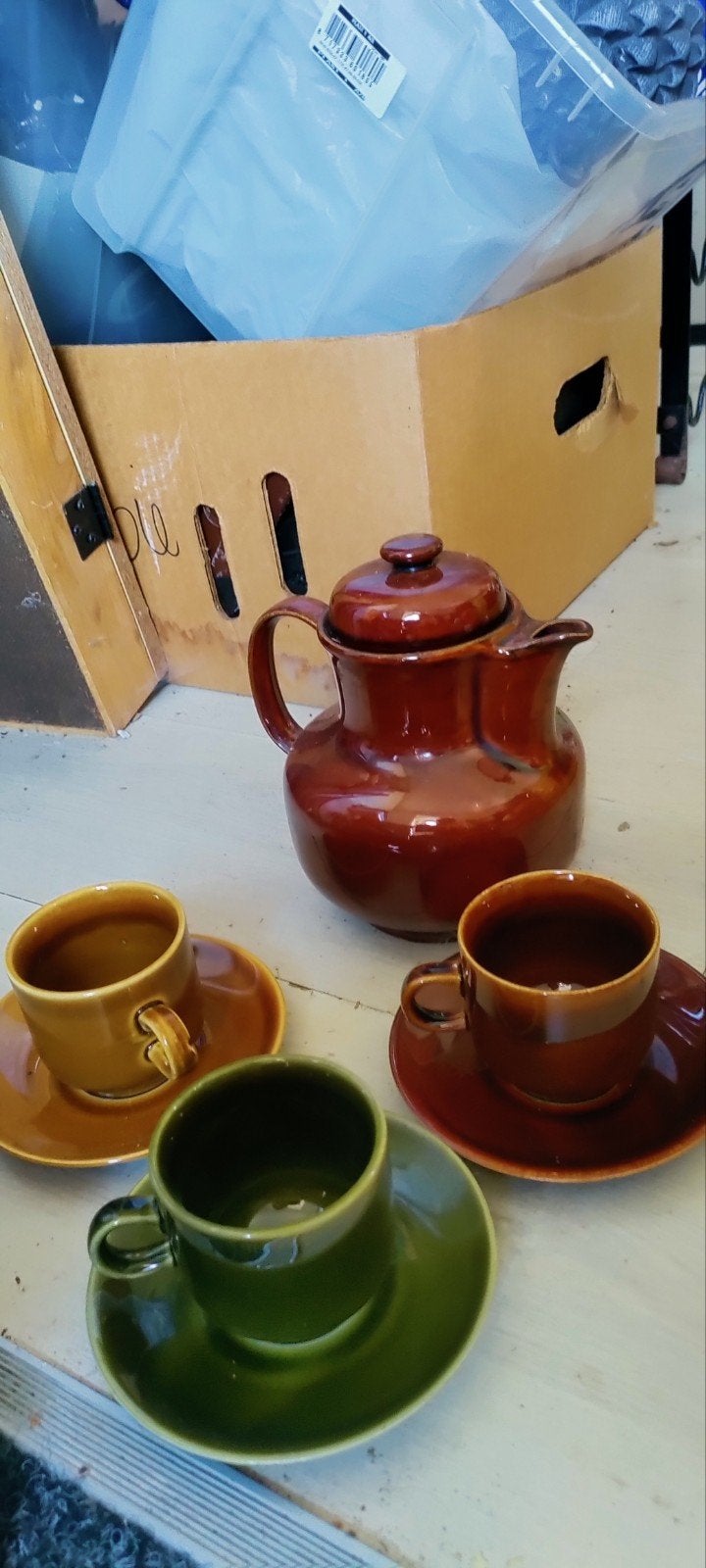 Vintage COLORTX Made in GDR koffieservies, Antiek en Kunst, Ophalen of Verzenden