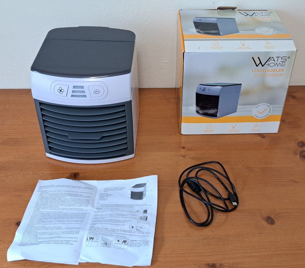 te koop wats home lucht koeler met water koeling nieuw, Ophalen of Verzenden, Nieuw, Tafelventilator