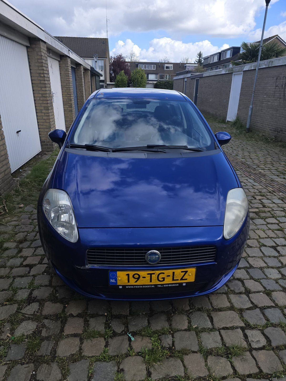 Fiat Punto 1.2 5DR 2006 Blauw, Auto's, 1005 kg, 40 €/maand, 1242 cc, 4 cilinders