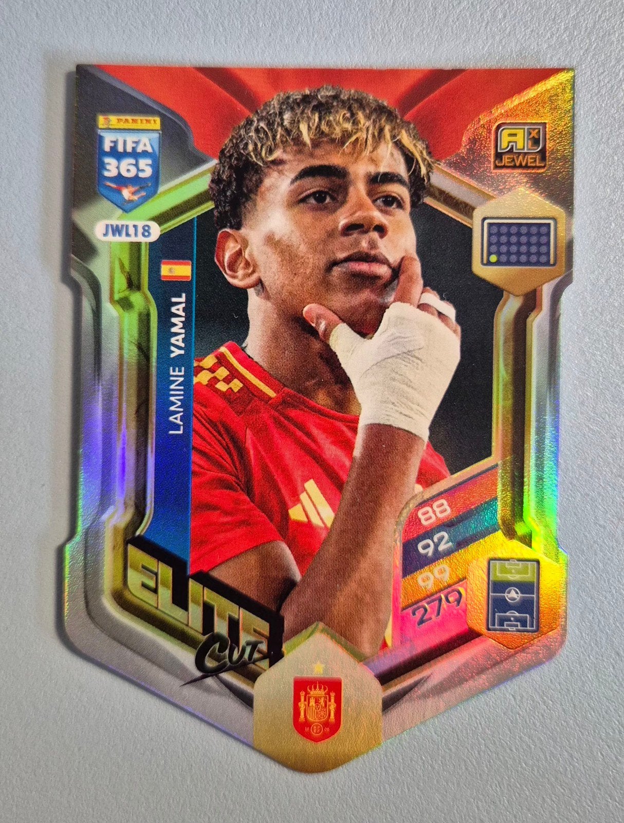 Lamine Yamal - FIFA 365 2026 Adrenalyn XL Elite Cut Jewel, Ophalen of Verzenden, Nieuw, Plaatje
