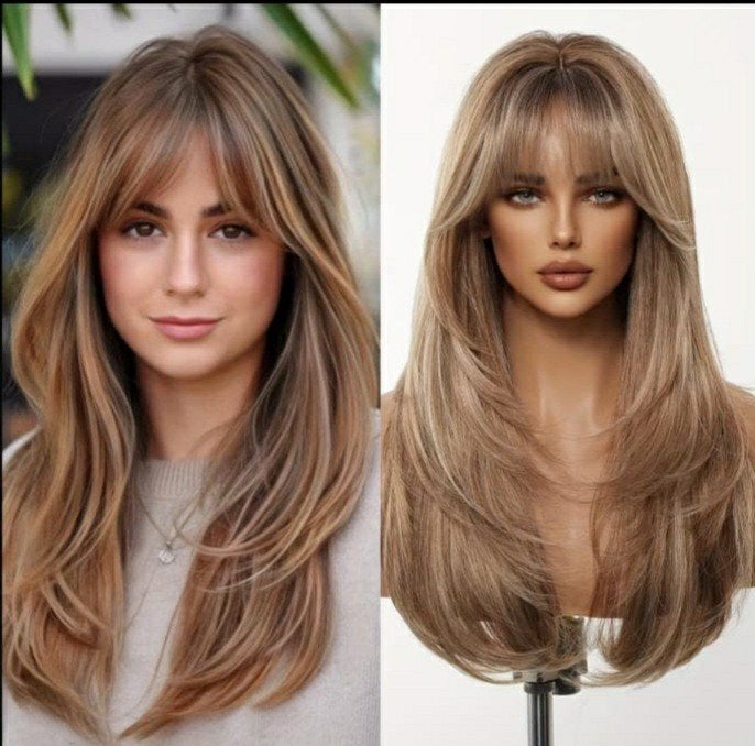 Mooie nieuwe donkerblond/lichtbruin Haarwerk, Ophalen of Verzenden, Nieuw, Pruik of Haarverlenging