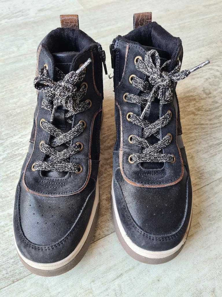 Zwarte enkelhoge meisjesschoen maat 34, Gebruikt, Meisje, Schoenen, Ophalen of Verzenden