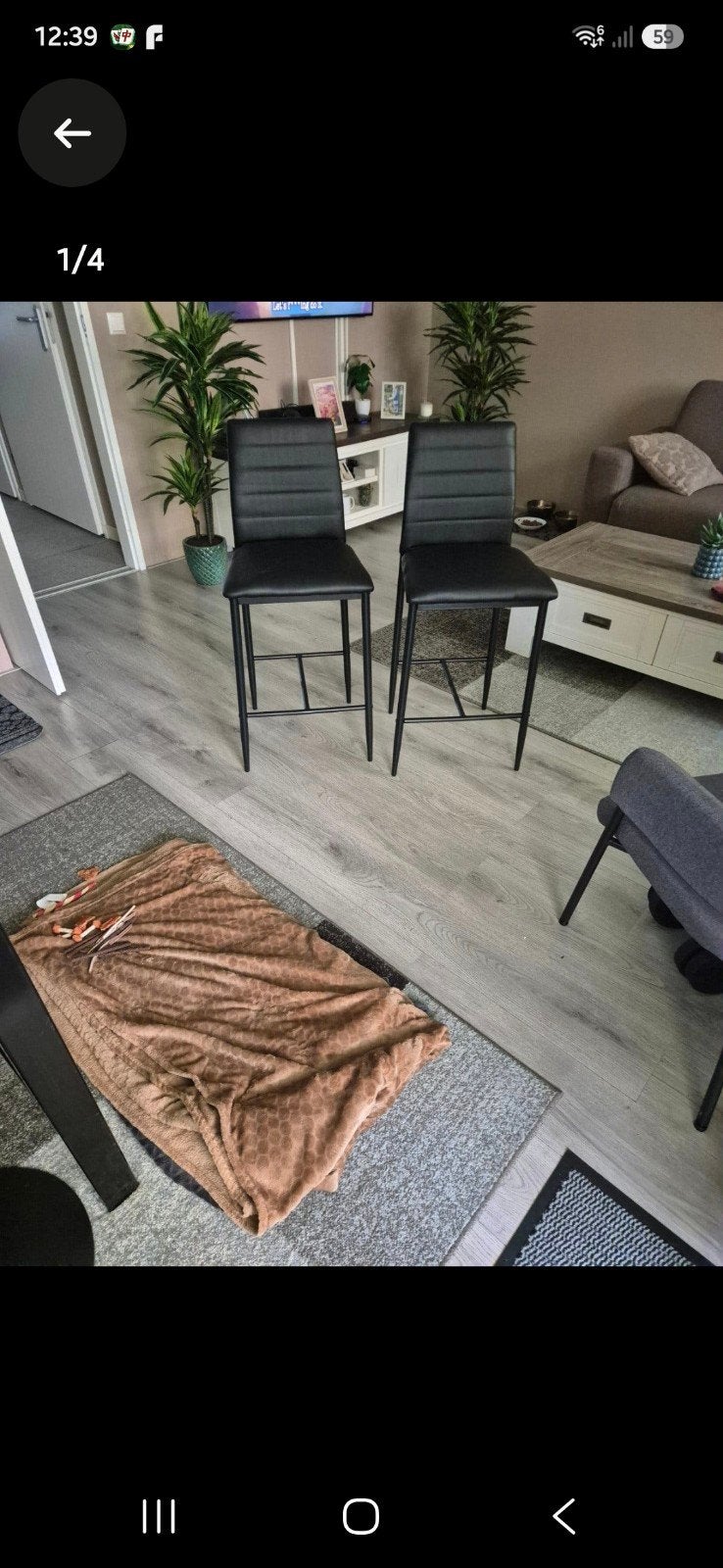 2 nieuwe barkrukken te koop aangeboden, Huis en Inrichting, Stoelen, Ophalen, Twee, Zwart, Nieuw