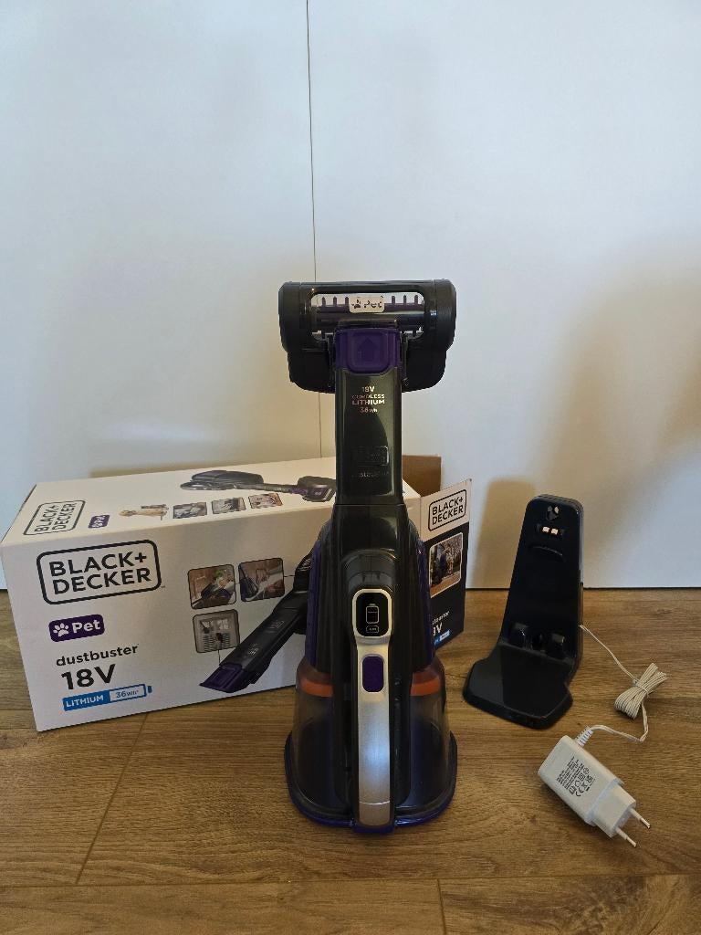 Black+Decker BHV530BFP Cordless Handheld Vacuum – Like New, Stofzuiger, Ophalen of Verzenden, Zo goed als nieuw, Minder dan 1200 watt