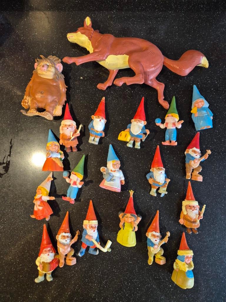 Vintage David de Kabouter figuren met Swift vos en Trol Vos, Ophalen of Verzenden, Zo goed als nieuw