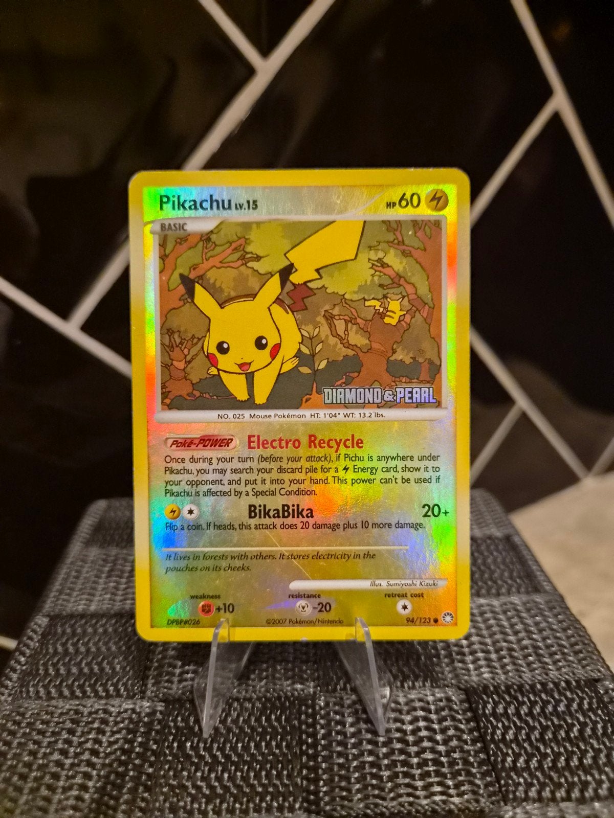 Pikachu Burger King Promo - Reverse Holo Pokémon Kaart, Hobby en Vrije tijd, Ophalen of Verzenden, Zo goed als nieuw, Losse kaart