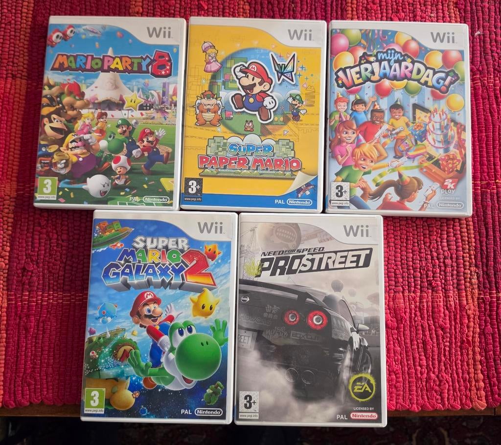 Wii Spellen Bundel: Mario Party, Super Paper Mario, etc., Gebruikt, Overige genres, Eén computer, Ophalen of Verzenden