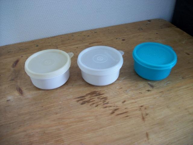 3 Tupperware Bakjes ( 200 ml, model H ), Ophalen of Verzenden, Gebruikt, Bak of Kom