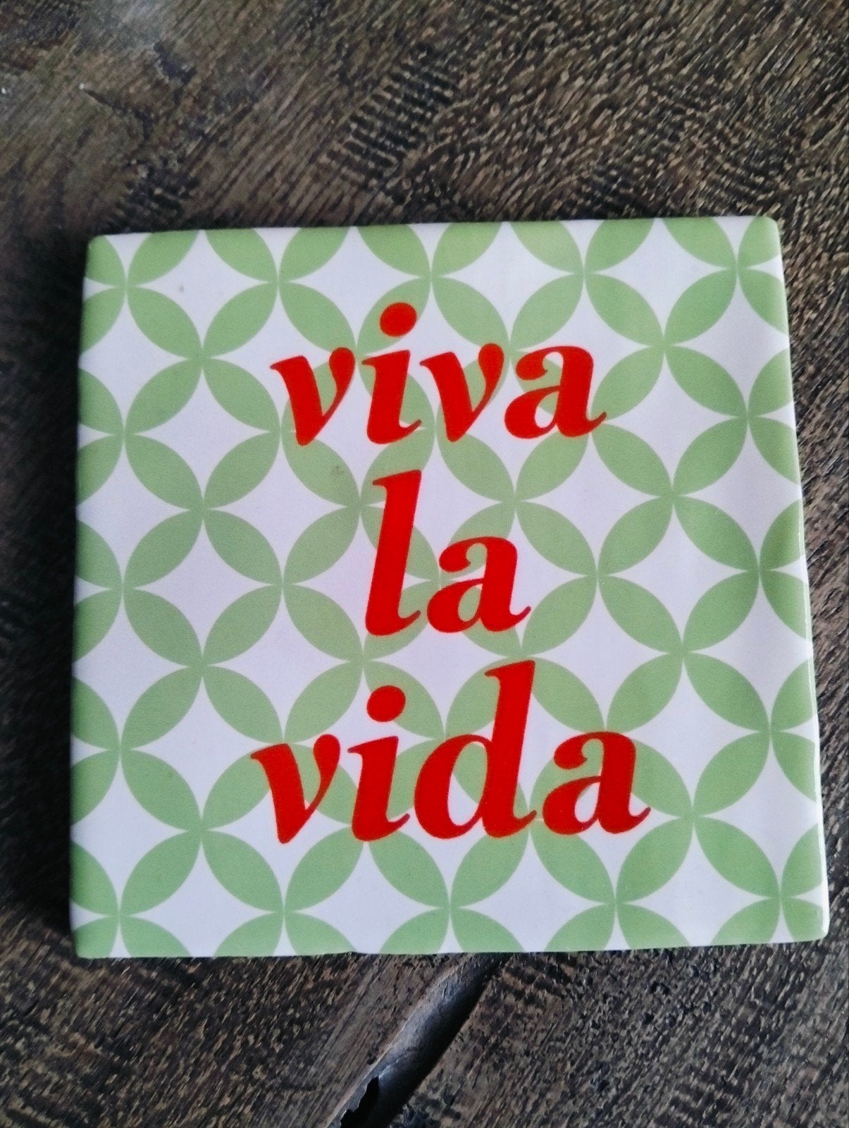 Decoratief tegeltje "Viva la Vida" - Artige, Tegeltje, Ophalen of Verzenden, Zo goed als nieuw, 10 cm
