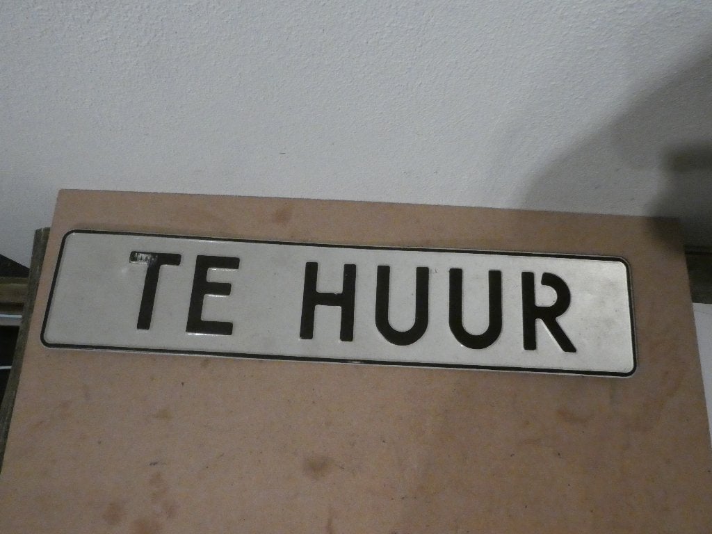 te huur bord, Ophalen of Verzenden, Gebruikt