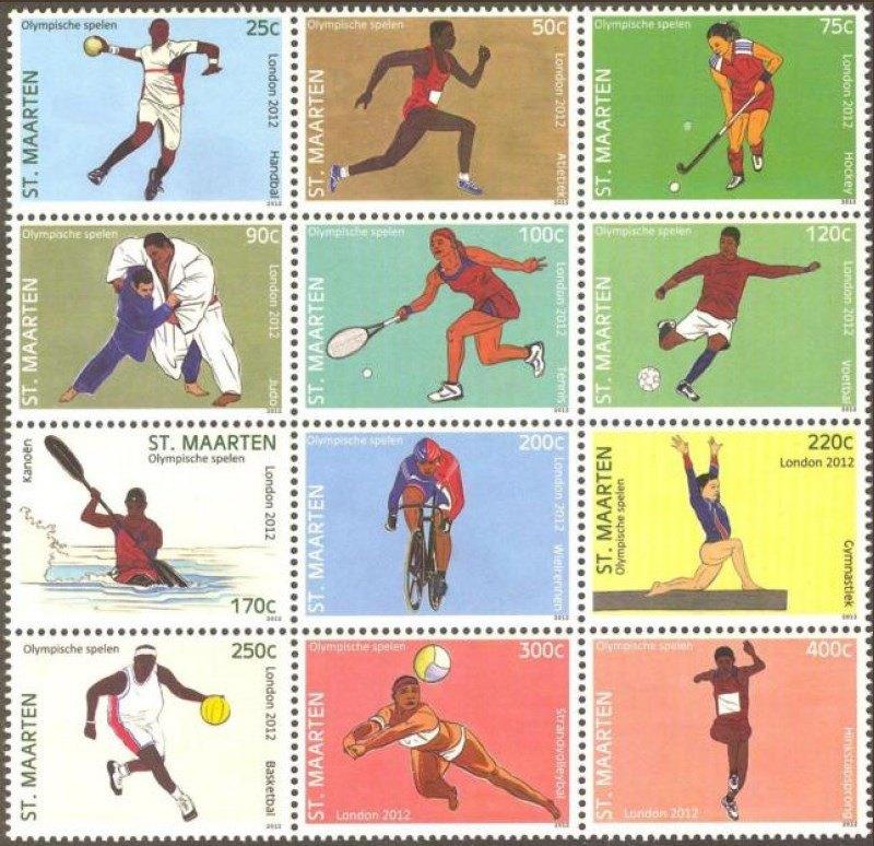 St Maarten 88/99 postfris Olympische Spelen 2012, Postzegels en Munten, Postzegels | Nederlandse Antillen en Aruba, Ophalen of Verzenden