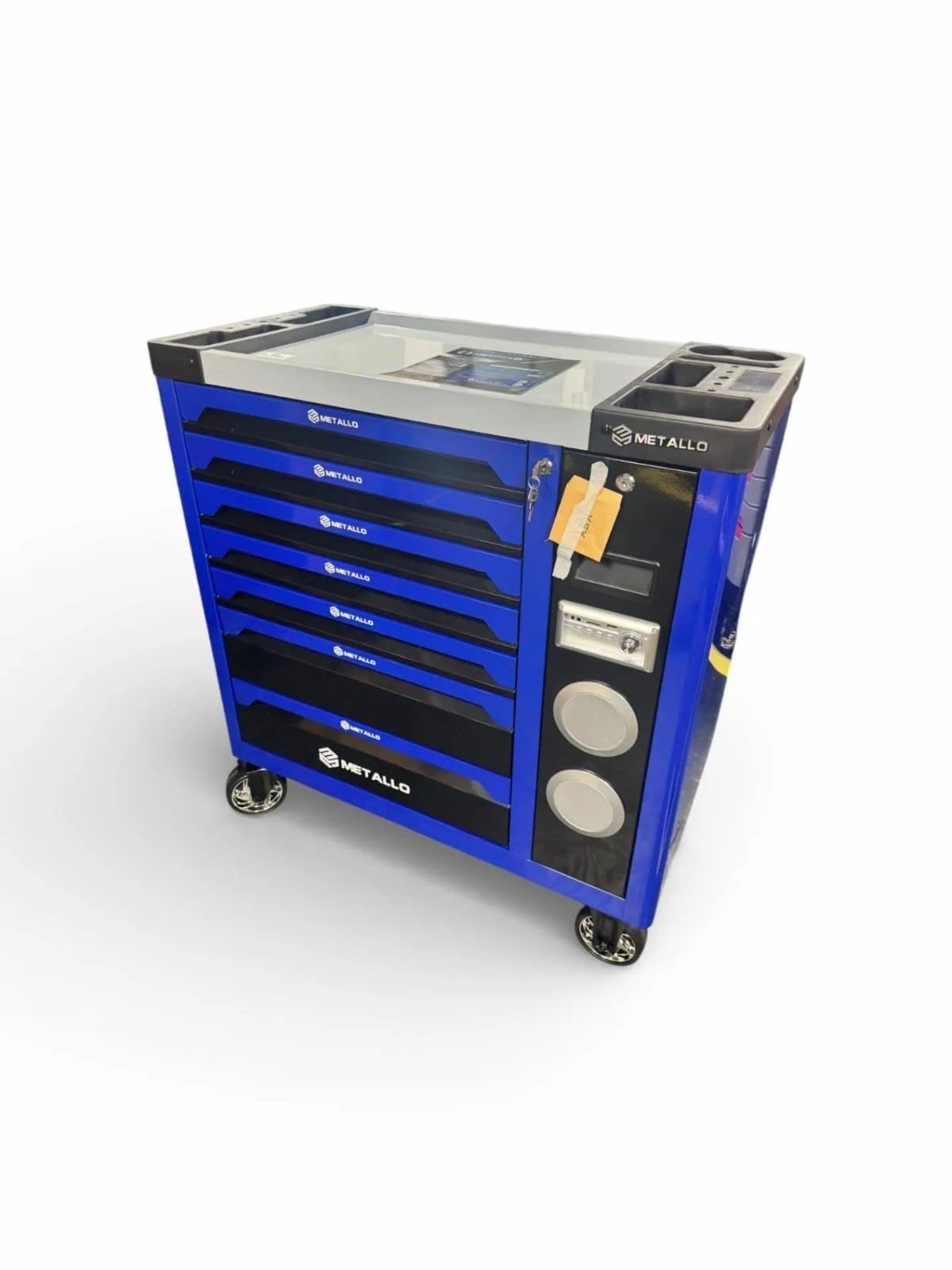 Foto 2 van gereedschapswagen metallo gevuld met audio inbouw nieuw!